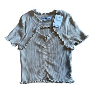 NWT Cotton Emporium Cutout Knit Top – Size S